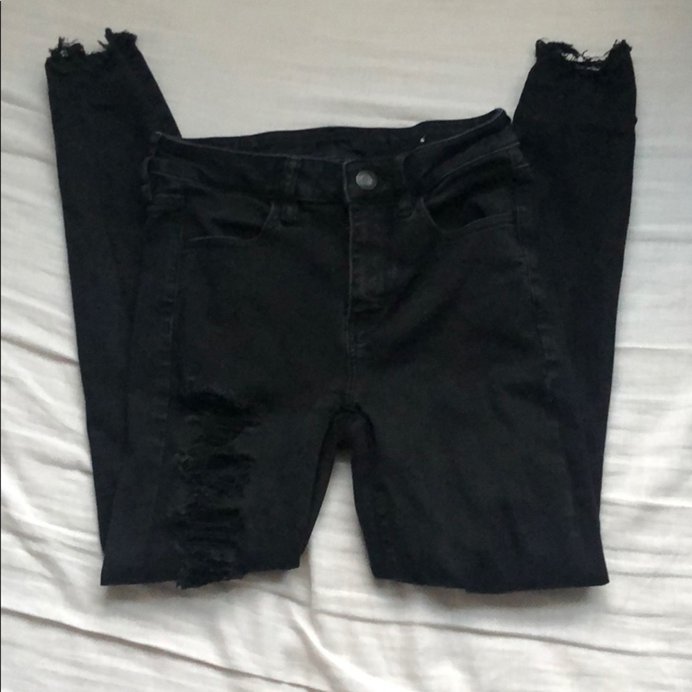AEO BLACK SKINNY JEANS